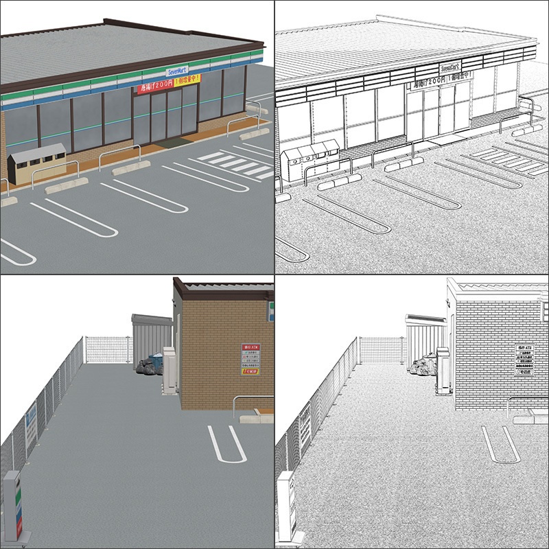【3D背景】コンビニエンスストア