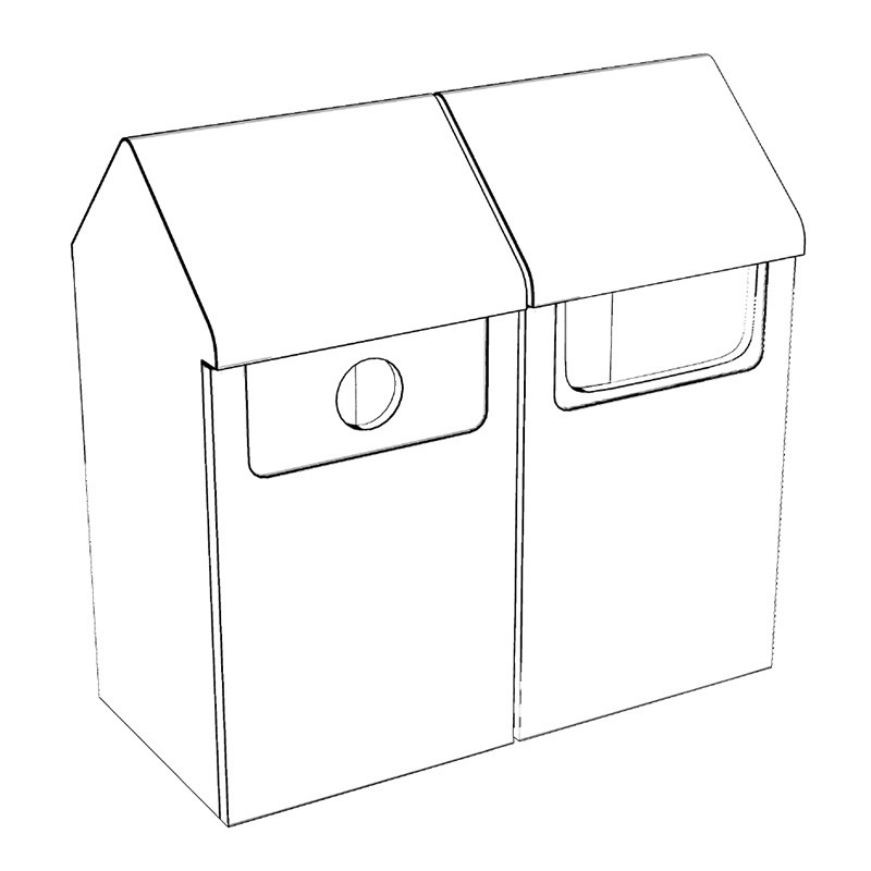 【3D素材】屋外ごみ箱