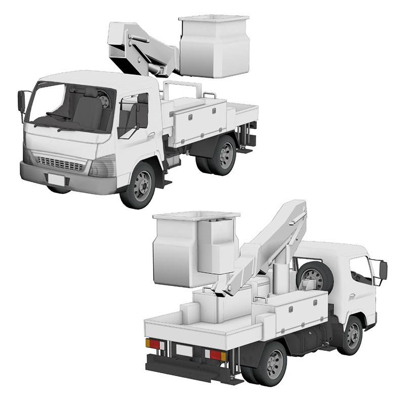 【3D素材】高所作業車