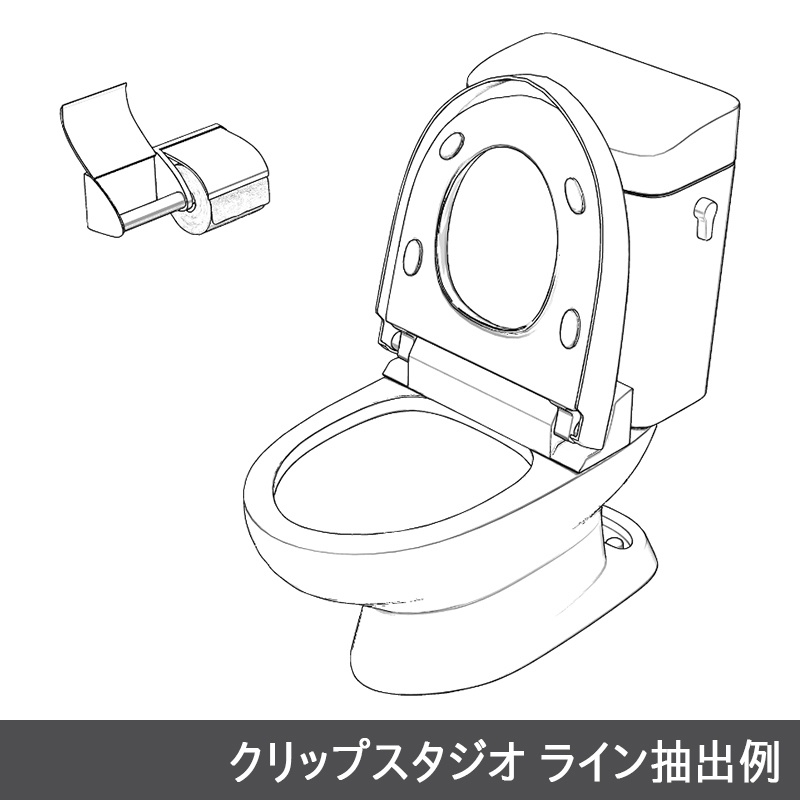 【3D素材】洋式トイレ タンク式