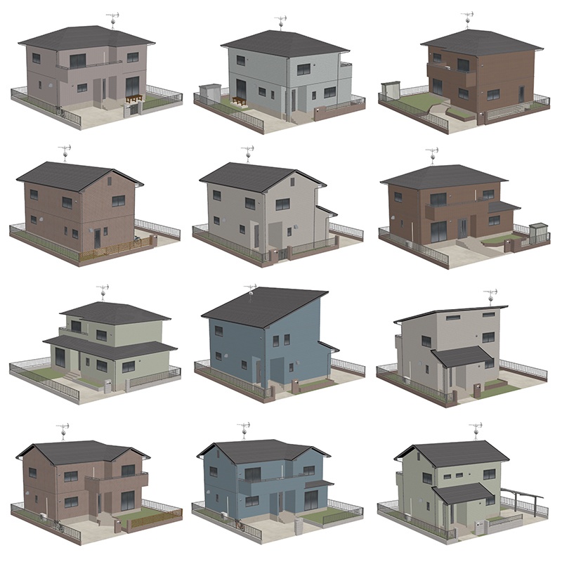 【3D背景】住宅街