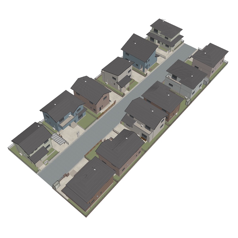 【3D背景】住宅街
