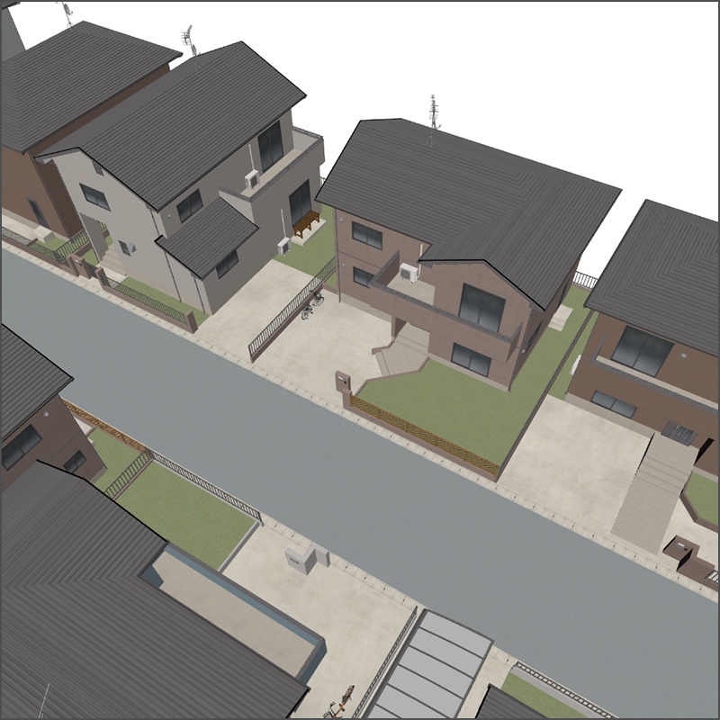 【3D背景】住宅街