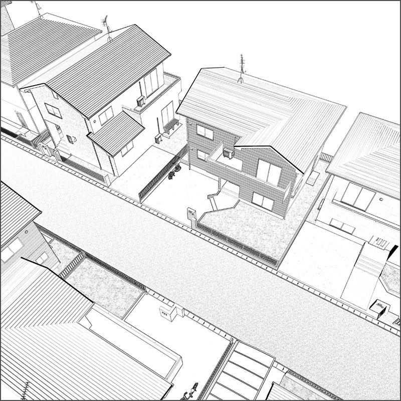 【3D背景】住宅街