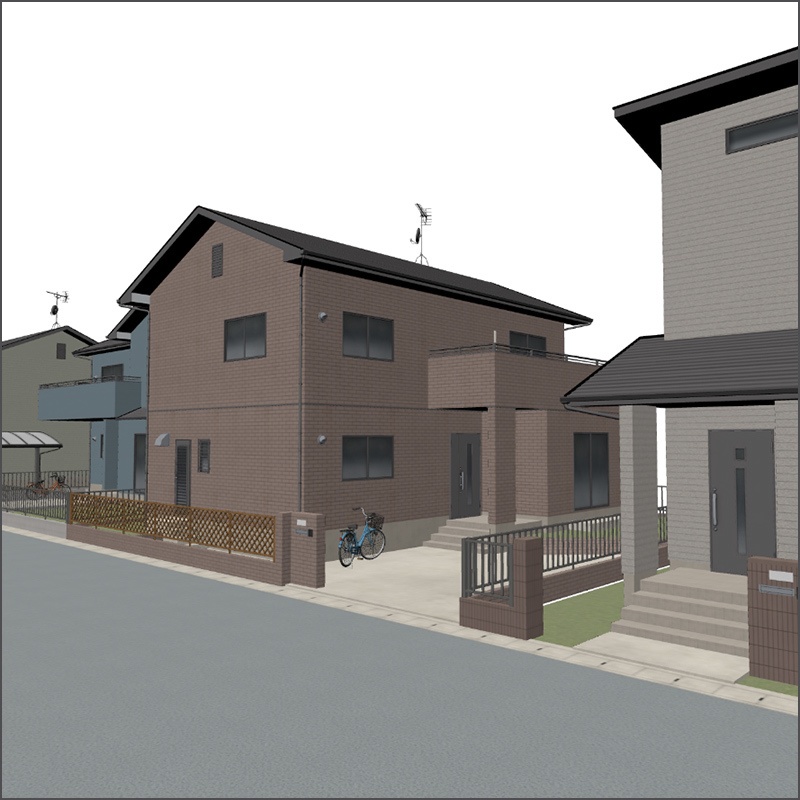 【3D背景】住宅街