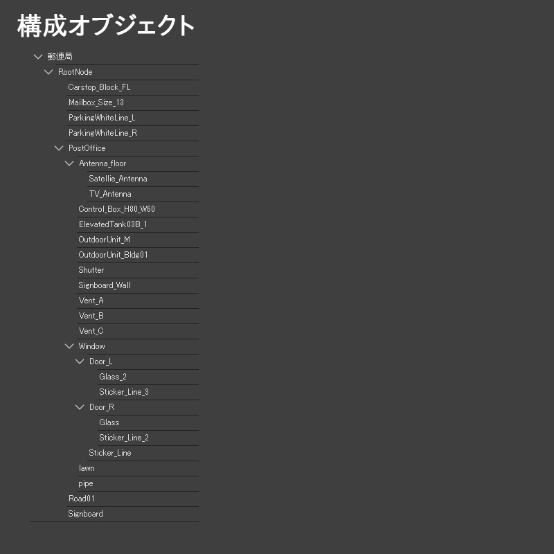 【3D背景】郵便局