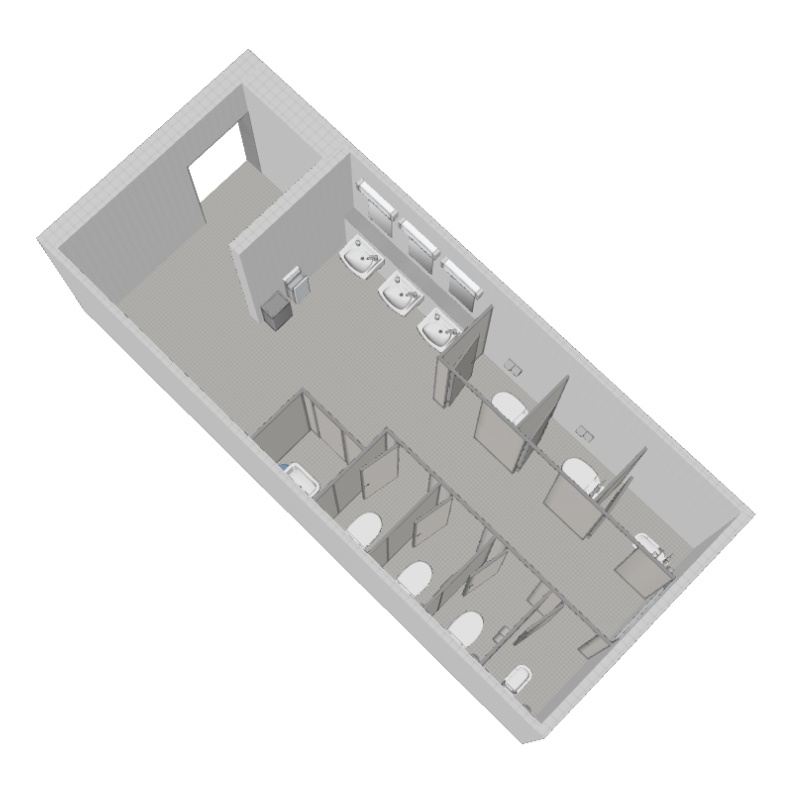【3D背景】公共施設トイレ01