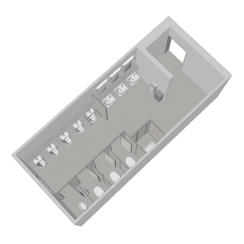 【3D背景】公共施設トイレ01