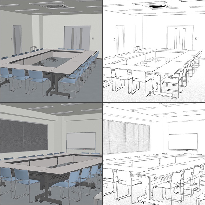 【3D背景】中小会議室セット