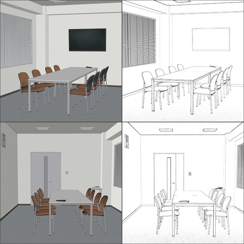 【3D背景】中小会議室セット
