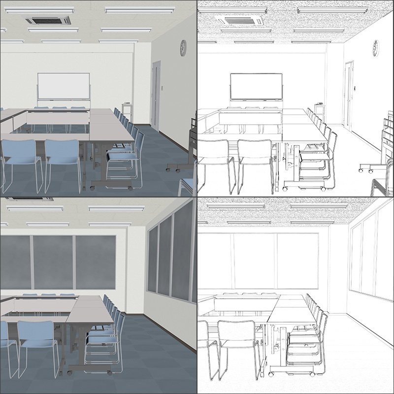【3D背景】中小会議室セット