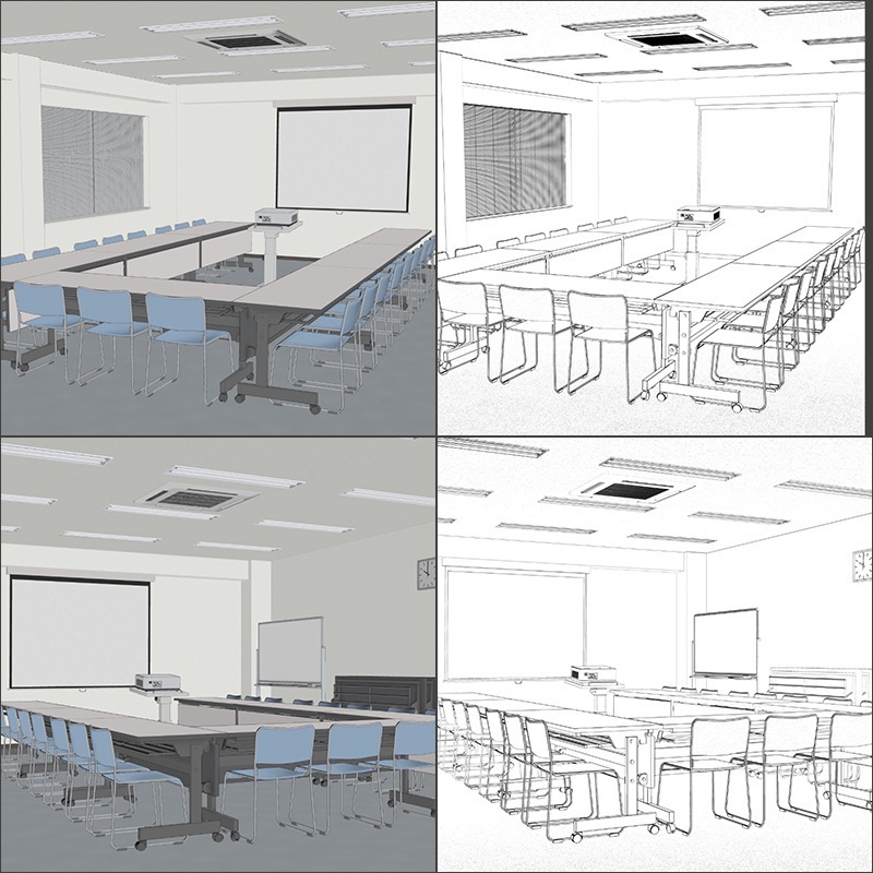 【3D背景】中小会議室セット