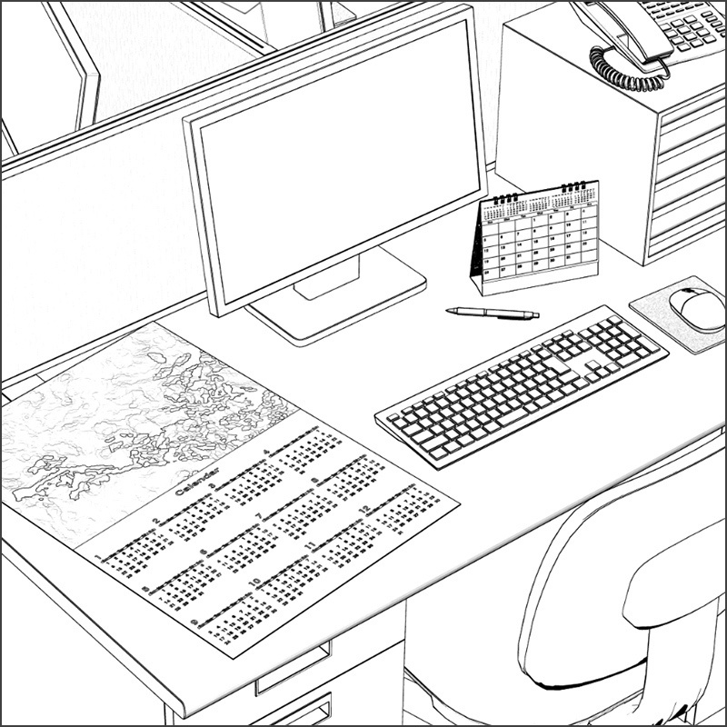 【3D素材】カレンダー