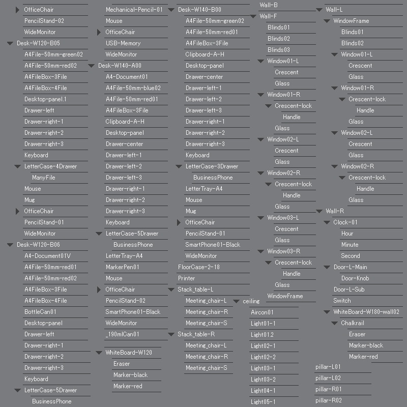 【3D背景】事務室