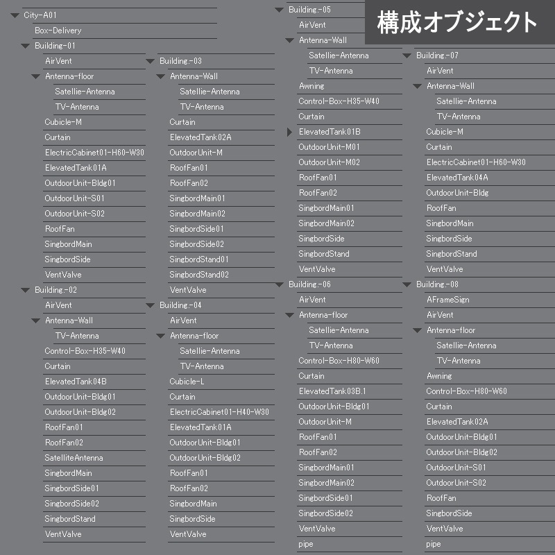 【3D背景】繁華街裏通り