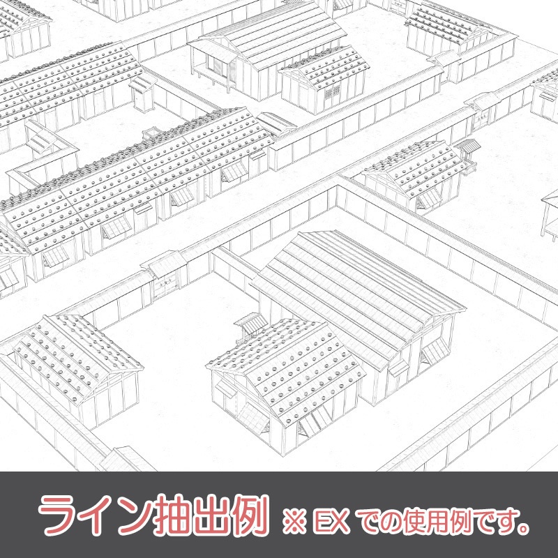 【3D背景】戦国時代 町並み