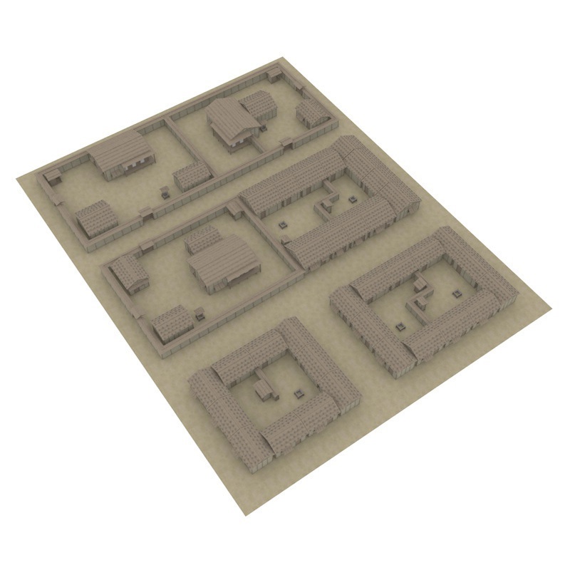 【3D背景】戦国時代 町並み