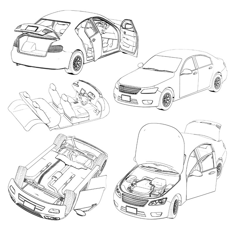 【3D素材】セダン