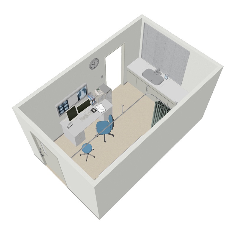 【3D背景】病院 診察室