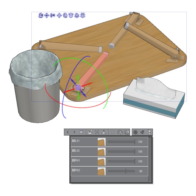 【3D素材】ミニテーブルセット