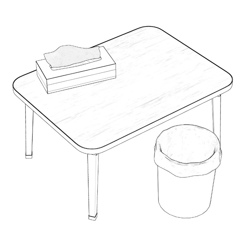 【3D素材】ミニテーブルセット