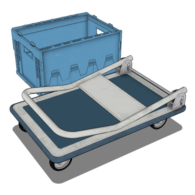 【3D素材】台車セット