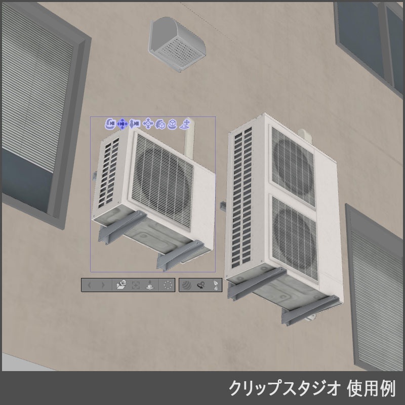 【3D素材】室外機セット
