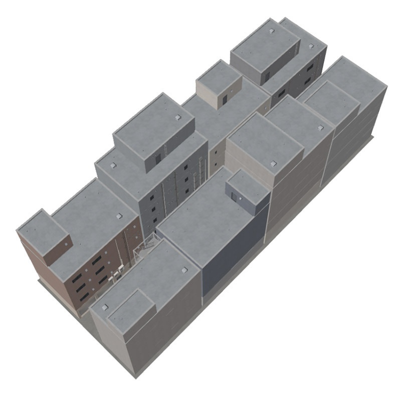 【3D背景】繁華街 路地