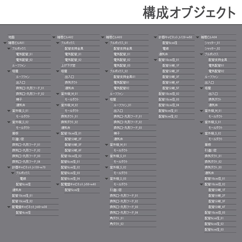 【3D背景】繁華街 路地