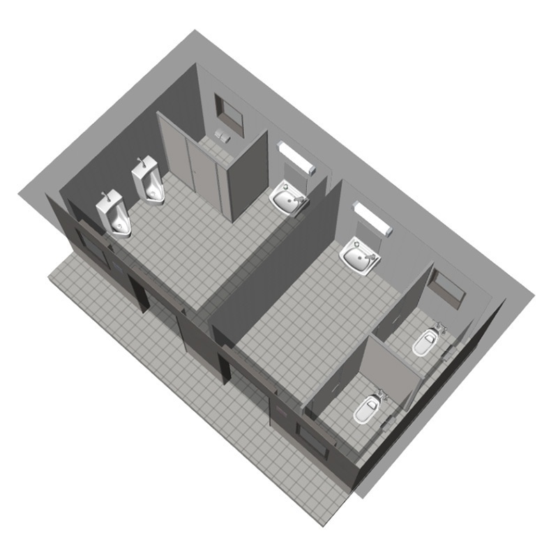 【3D素材】公衆トイレ