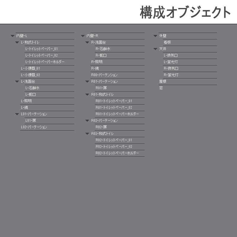 【3D素材】公衆トイレ