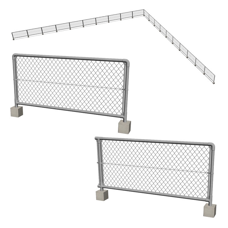 【3D素材】金網フェンス セット