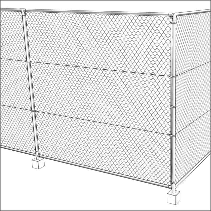 【3D素材】金網フェンス セット