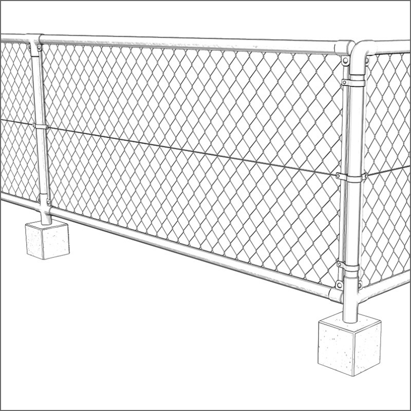 【3D素材】金網フェンス セット