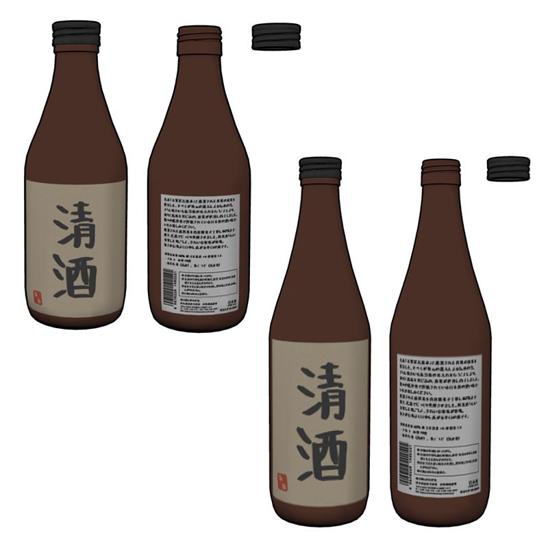 【3D素材】日本酒セット