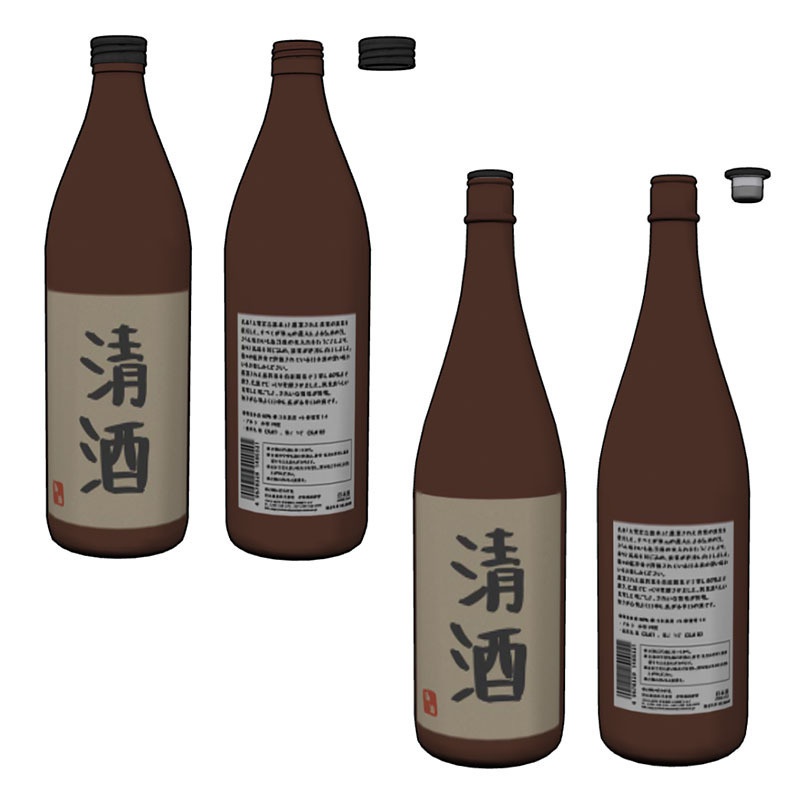 【3D素材】日本酒セット