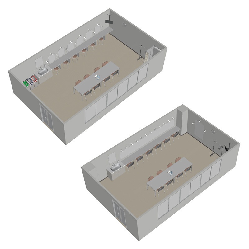 【3D背景】楽屋 小