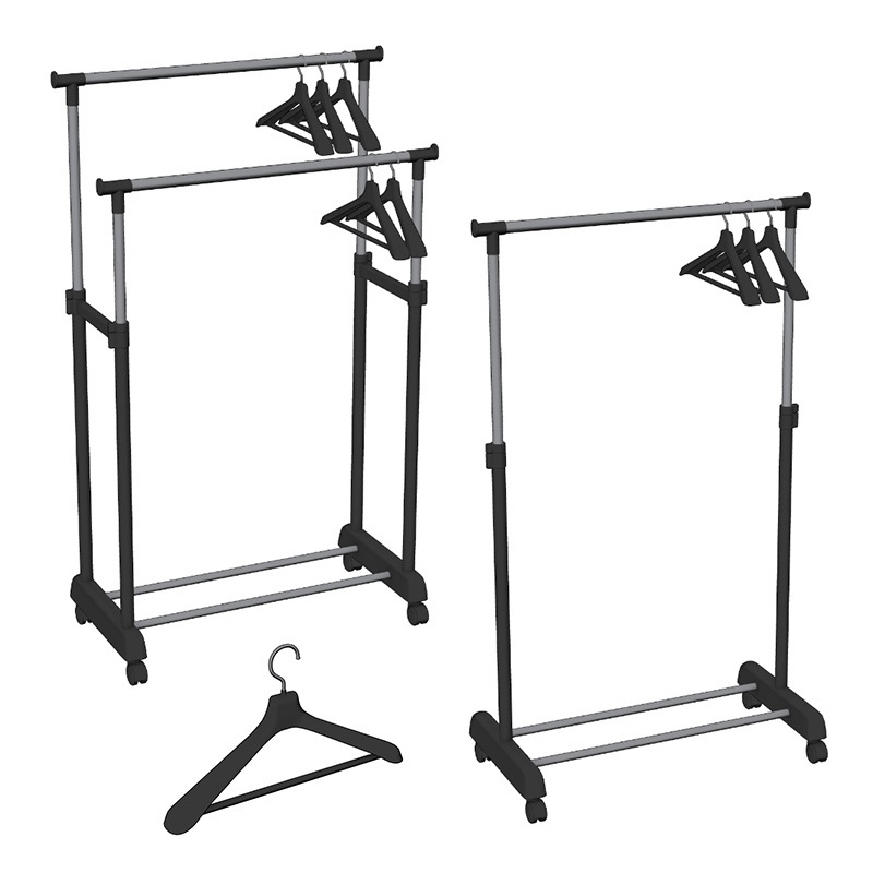 【3D素材】ハンガーラック セット