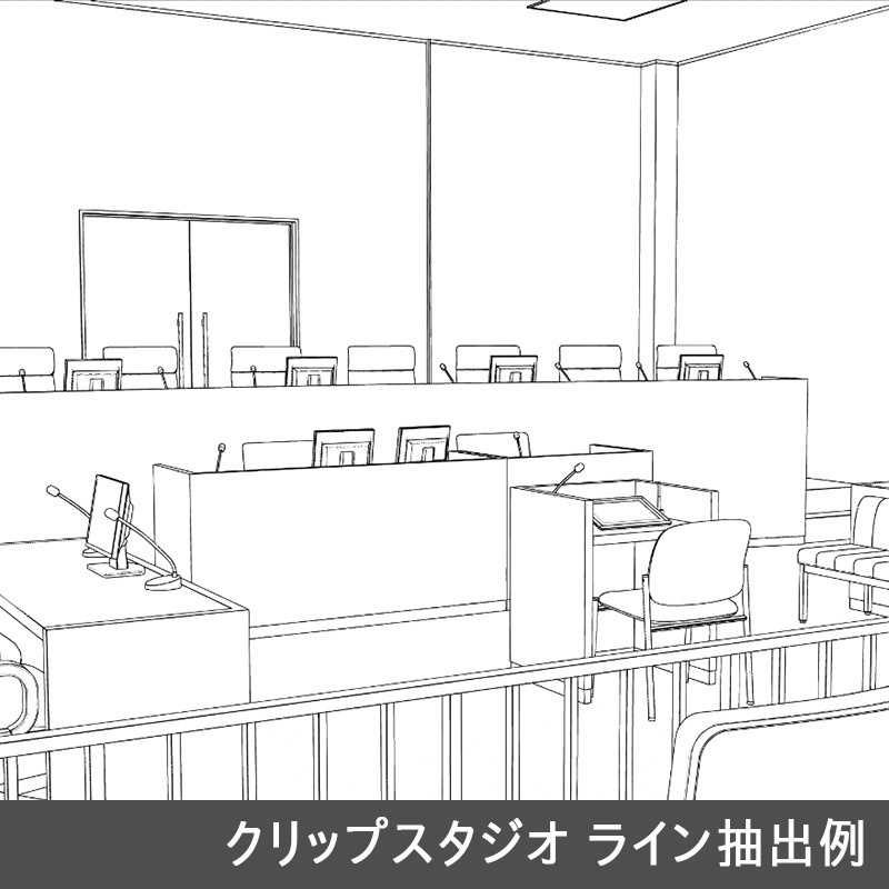 【3D背景】法廷セット