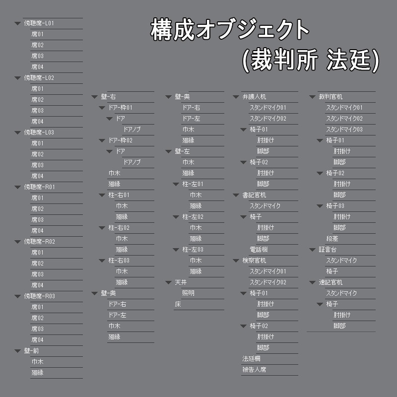 【3D背景】法廷セット