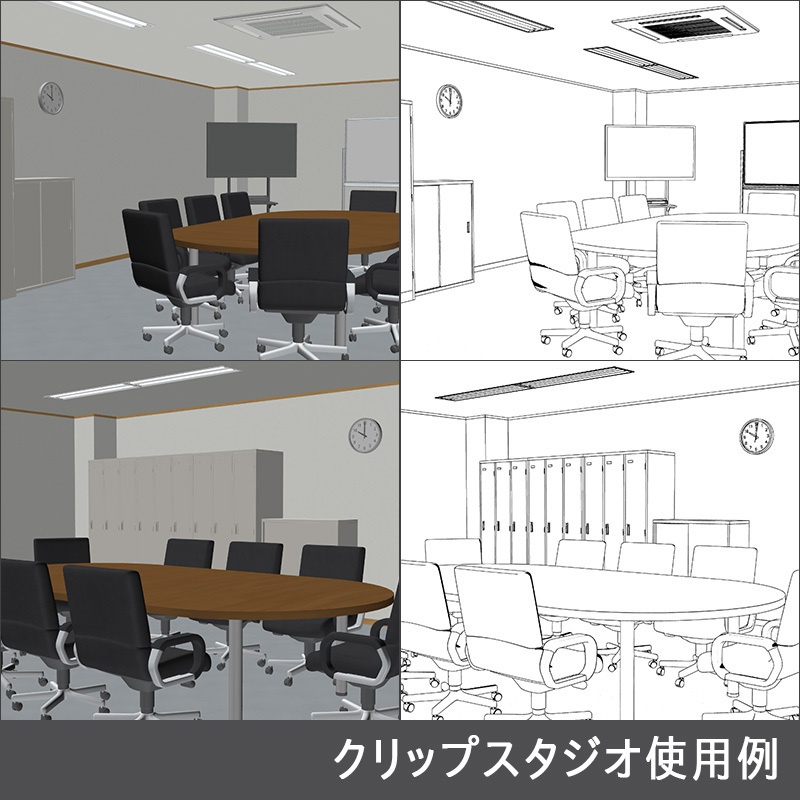 【3D背景】裁判所 評議室