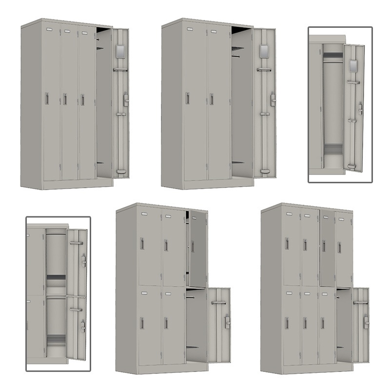【3D素材】スチールロッカー セット