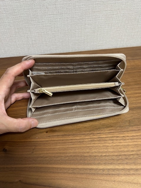 鳥獣戯画 オリジナル 長財布 3D 造形 ベージュ 高山寺 和柄 日本土産 ライトベージュ