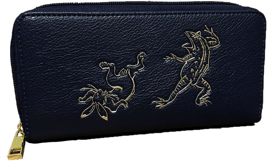 鳥獣戯画 オリジナル 長財布 3D 造形 ベージュ 高山寺 和柄 日本土産 ネイビー