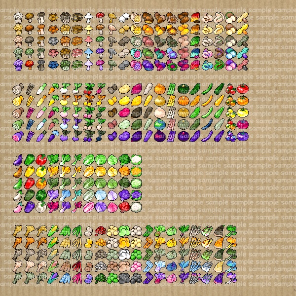 アイコンセット 01 ~野菜~【24*24px】