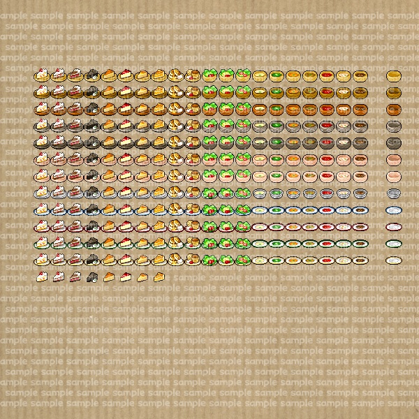 アイコンセット 05 ~カフェ(軽食)~【24*24px】