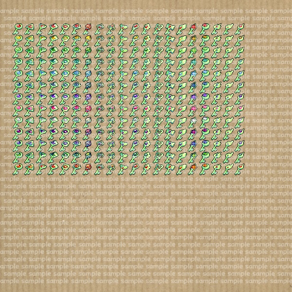 アイコンセット 11 ~石付の鍵~【24*24px】