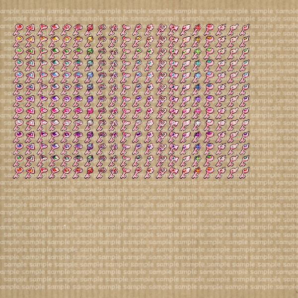 アイコンセット 11 ~石付の鍵~【24*24px】