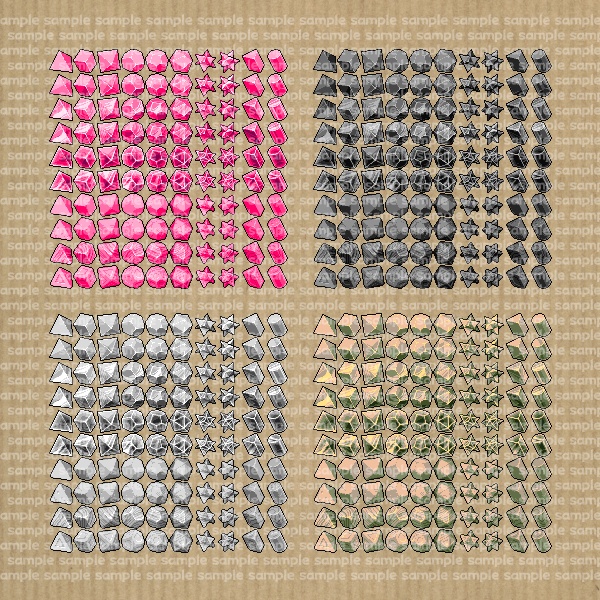 アイコンセット 15 ~立体・多面体~【24*24px】