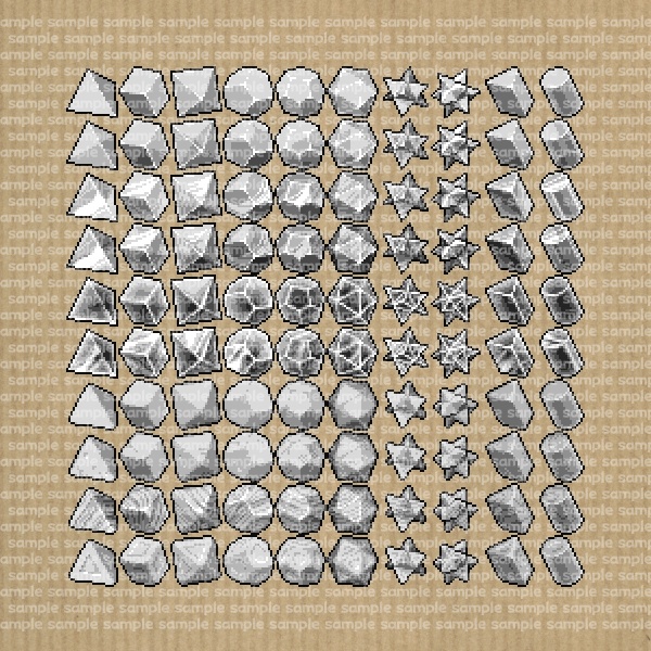 アイコンセット 15 ~立体・多面体~【24*24px】